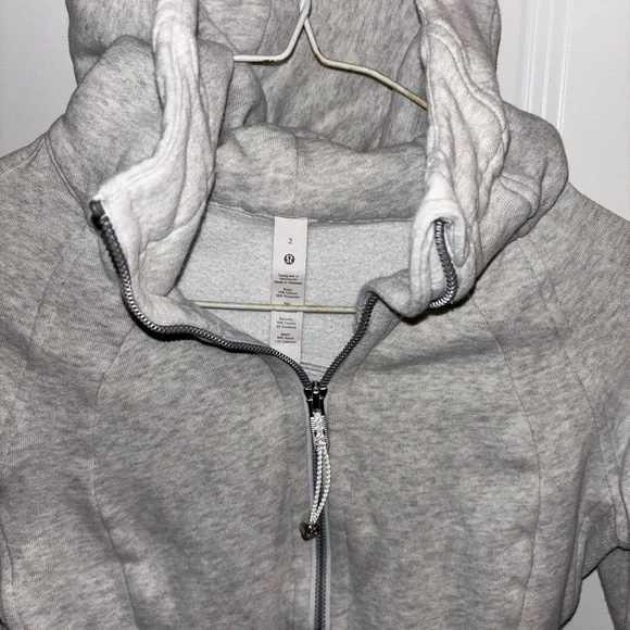 Gray Lulu Lemon Zip-Up Hoodie - Picture 2 of 2